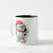 Both Side 3D Christmas | Merry Christmas Mug Tweekleurige Koffiemok (Voorkant links)