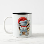 Both Side 3D Christmas | Merry Christmas Mug Tweekleurige Koffiemok (Links)