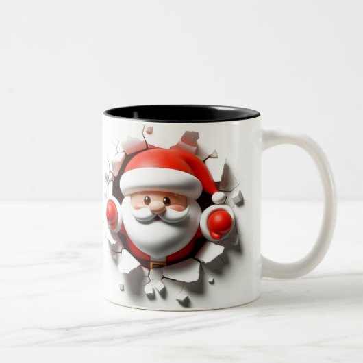 Both Side 3D Christmas | Merry Christmas Mug Tweekleurige Koffiemok (Rechts)
