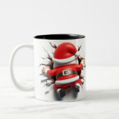 Both Side 3D Christmas | Merry Christmas Mug Tweekleurige Koffiemok (Links)