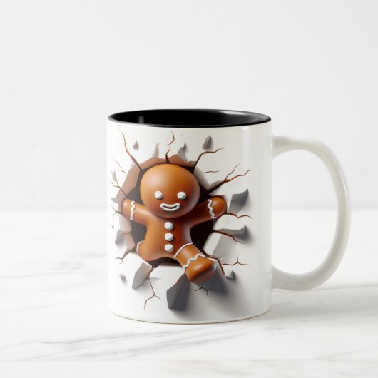 Both Side 3D Christmas | Merry Christmas Mug Tweekleurige Koffiemok (Rechts)