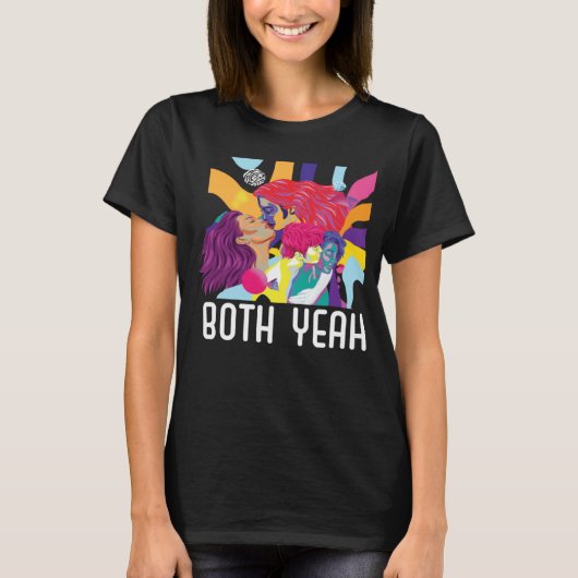 Both Yeah Bi Bisexual Rainbow Pride Bisexuality LG T-shirt (Voorkant)