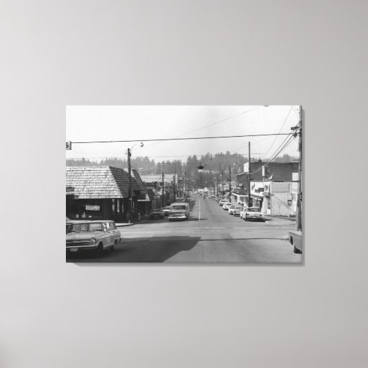 Bothell, WA - Foto van de scène in de binnenstad Canvas Afdruk (Voorkant)