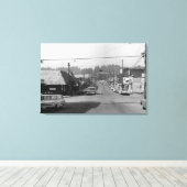 Bothell, WA - Foto van de scène in de binnenstad Canvas Afdruk (Insitu (Houten vloer))