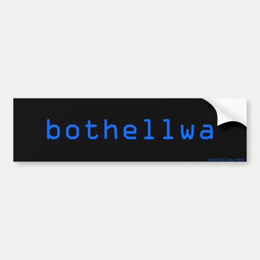 bothellwa bult bumpersticker (Voorkant)