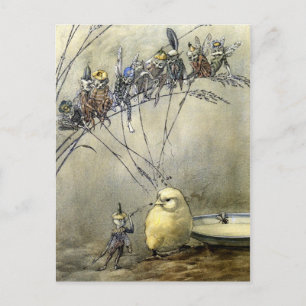 "Bother the Gnat" — Blue-Tone Briefkaart