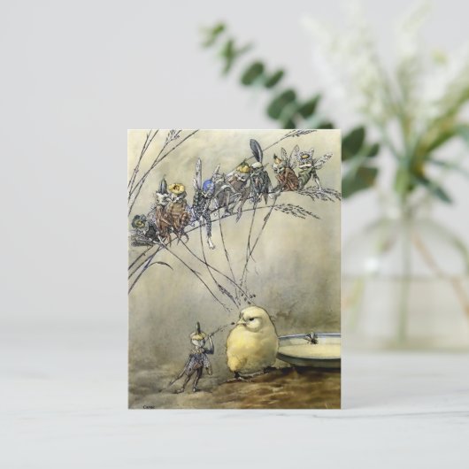 "Bother the Gnat" door A Duncan Carse Briefkaart (Staand voorkant)