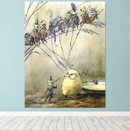 "Bother the Gnat" door A Duncan Carse Canvas Afdruk (Insitu (Houten vloer))