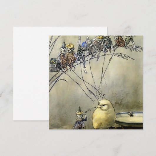 “Bother the Gnat” door A Duncan Carse Feestdagenkaart (Voorkant / Achterkant)