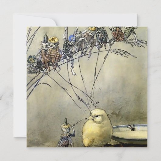 “Bother the Gnat” door A Duncan Carse Feestdagenkaart (Voorkant)