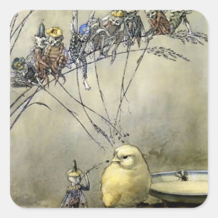 “Bother the Gnat” door A Duncan Carse Vierkante Sticker