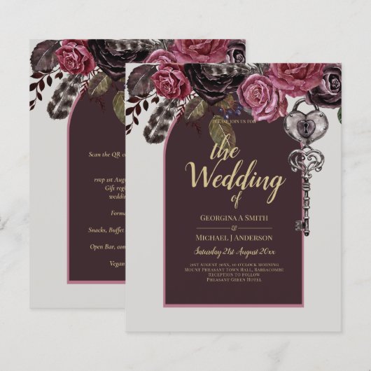 BOTHIC ROOS Burgundy Fall Wedding (Voorkant / Achterkant)