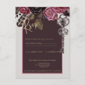 BOTHIC ROOS Burgundy Fall Wedding Briefkaart (Voorkant)
