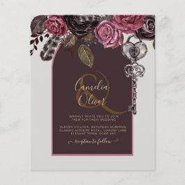 BOTHIC ROOS Burgundy Fall Wedding Flyer