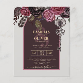 BOTHIC ROOS Burgundy Fall Wedding Flyer