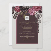 BOTHIC ROOS Burgundy Fall Wedding Kaart (Achterkant)