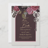 BOTHIC ROOS Burgundy Fall Wedding Kaart (Voorkant)