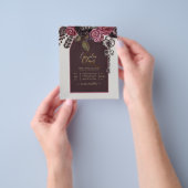 BOTHIC ROSE Bourgondië Herfst Bruiloft Flyer (Hand)