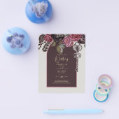 BOTHIC ROSE Bourgondië Herfst Bruiloft Flyer (Enkel)