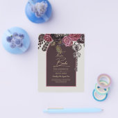 BOTHIC ROSE Bourgondië Herfst Bruiloft Flyer (Enkel)