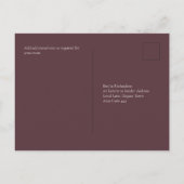 BOTHIC ROSE Bourgondische herfstbruiloft Briefkaart (Achterkant)