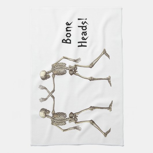 Bothoofden Skeleton Halloween Kitchen Towel Theedoek (Verticaal)