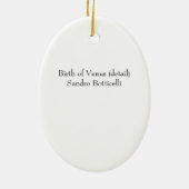Boticelli's geboorte van Venus Ornament (Achterkant)