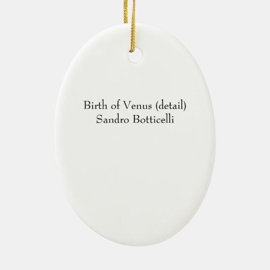 Boticelli's geboorte van Venus Ornament (Achterkant)