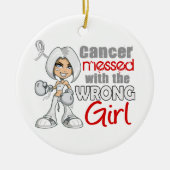 Botkanker met een verkeerde meid keramisch ornament (Voorkant)
