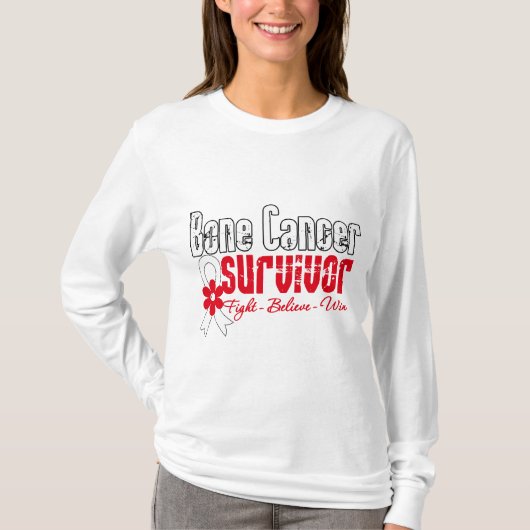 Botkanker Overlevingsgezwel Lint T-shirt (Voorkant)