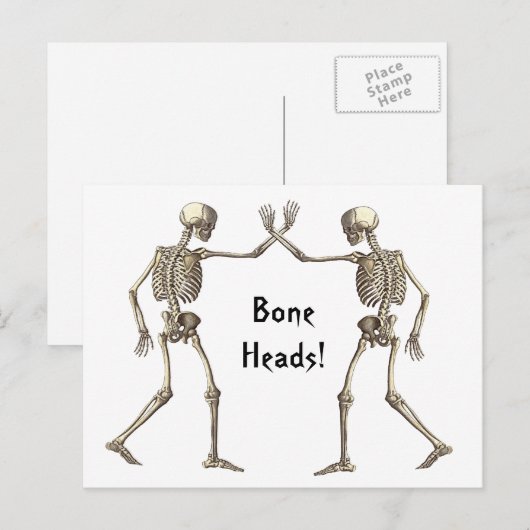 Botkoppen Skeletten Briefkaart (Voorkant / Achterkant)