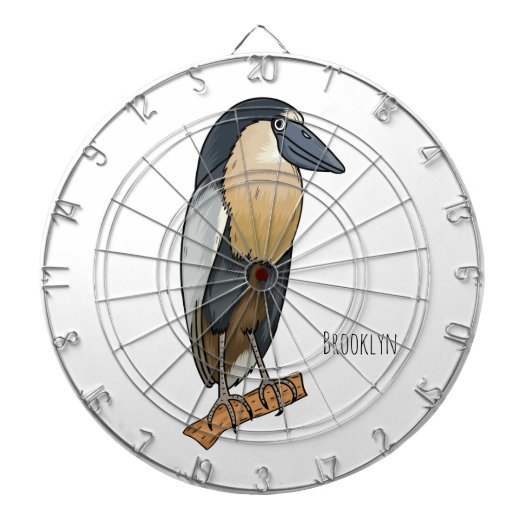 Botnavelvogel cartoon dartbord (Voorkant)