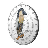 Botnavelvogel cartoon dartbord (Voorkant Rechts)