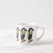 Botnavelvogel cartoon espresso kop (Rechts)