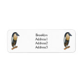 Botnavelvogel cartoon etiket (Voorkant)