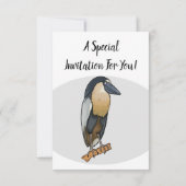 Botnavelvogel cartoon kaart (Achterkant)