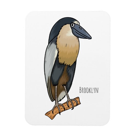 Botnavelvogel cartoon magneet (Verticaal)
