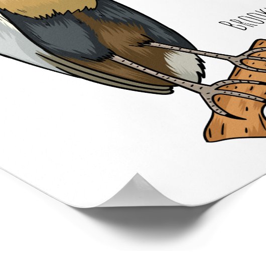 Botnavelvogel cartoon poster (Hoek)