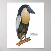 Botnavelvogel cartoon poster (Voorkant)