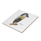 Botnavelvogel cartoon tegeltje (Zijkant)