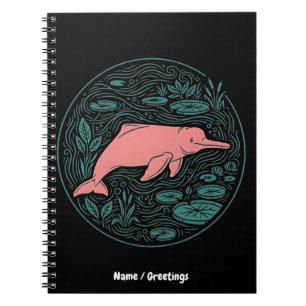 Boto Roze Rivierdolfijn Wilde Natuur Kunst Mat Zal Notitieboek