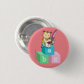 Boton Capoeirinha! ABC da Capoeira! Ronde Button 3,2 Cm (Voorkant /achterkant)