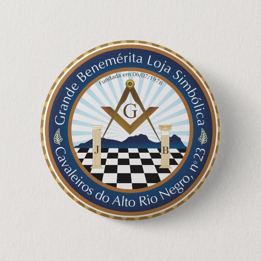 Boton Freemason CARN Amazonas Ronde Button 5,7 Cm (Voorkant)