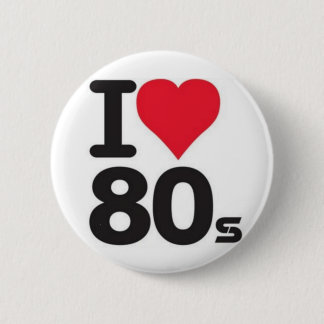Boton I love anos 80 Ronde Button 5,7 Cm