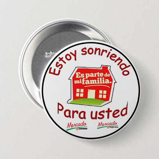 boton mercado ronde button 7,6 cm (Voorkant /achterkant)