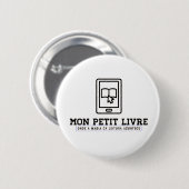 Boton Mon Petit Livre Ronde Button 5,7 Cm (Voorkant /achterkant)
