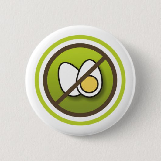 Bóton: Símbolo sem Ovos Ronde Button 5,7 Cm (Voorkant)