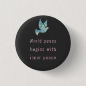 BOTON WORLD PEACE RONDE BUTTON 3,2 CM (Voorkant)