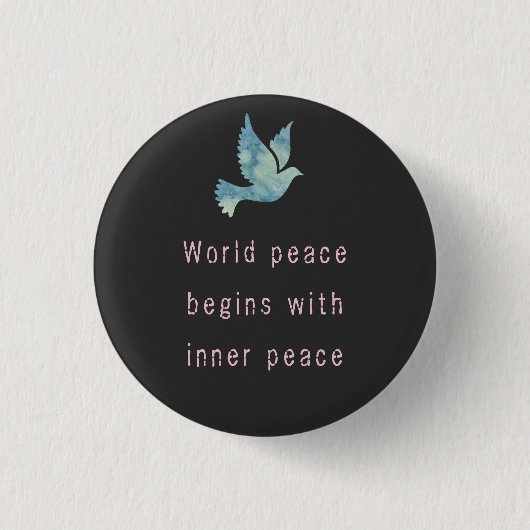 BOTON WORLD PEACE RONDE BUTTON 3,2 CM (Voorkant)