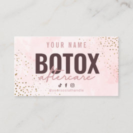 Botox Aftercare Card Visitekaartje
